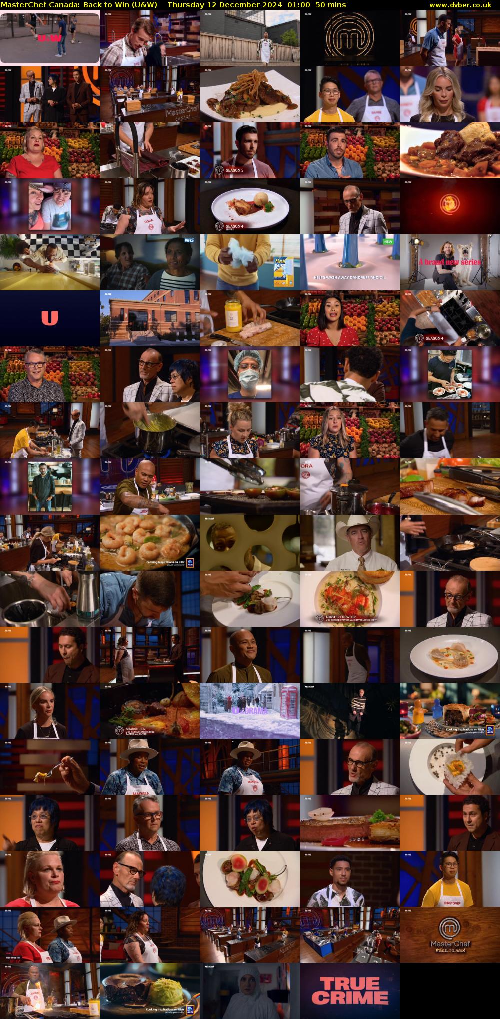 MasterChef Canada: Back to Win (U&W) Thursday 12 December 2024 01:00 - 01:50
