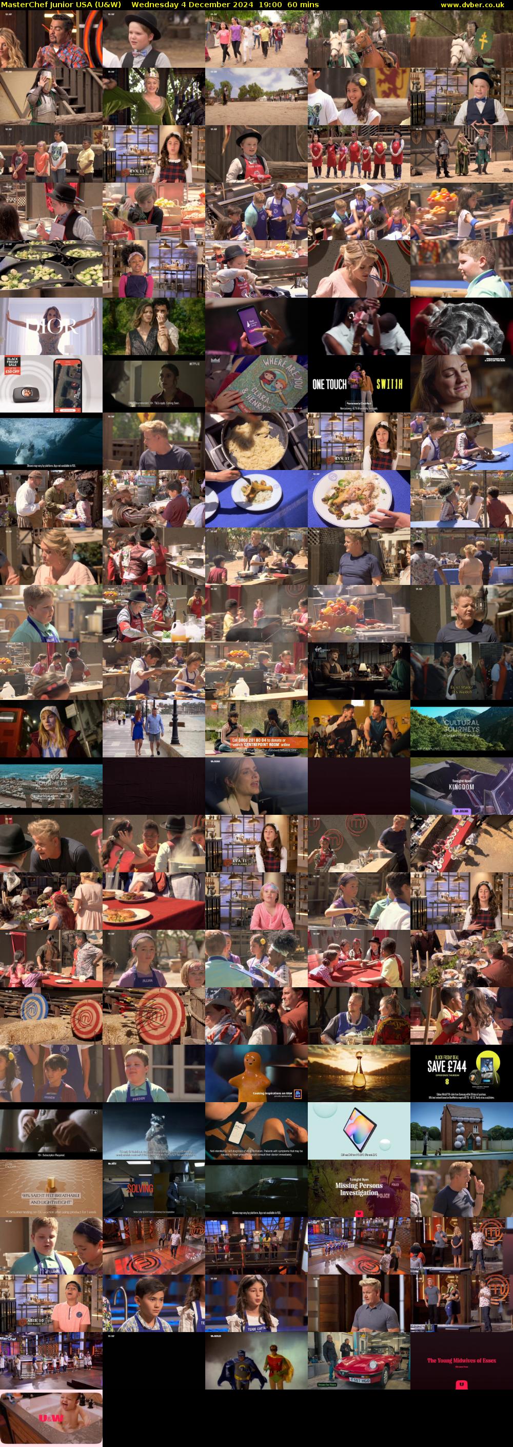 MasterChef Junior USA (U&W) Wednesday 4 December 2024 19:00 - 20:00