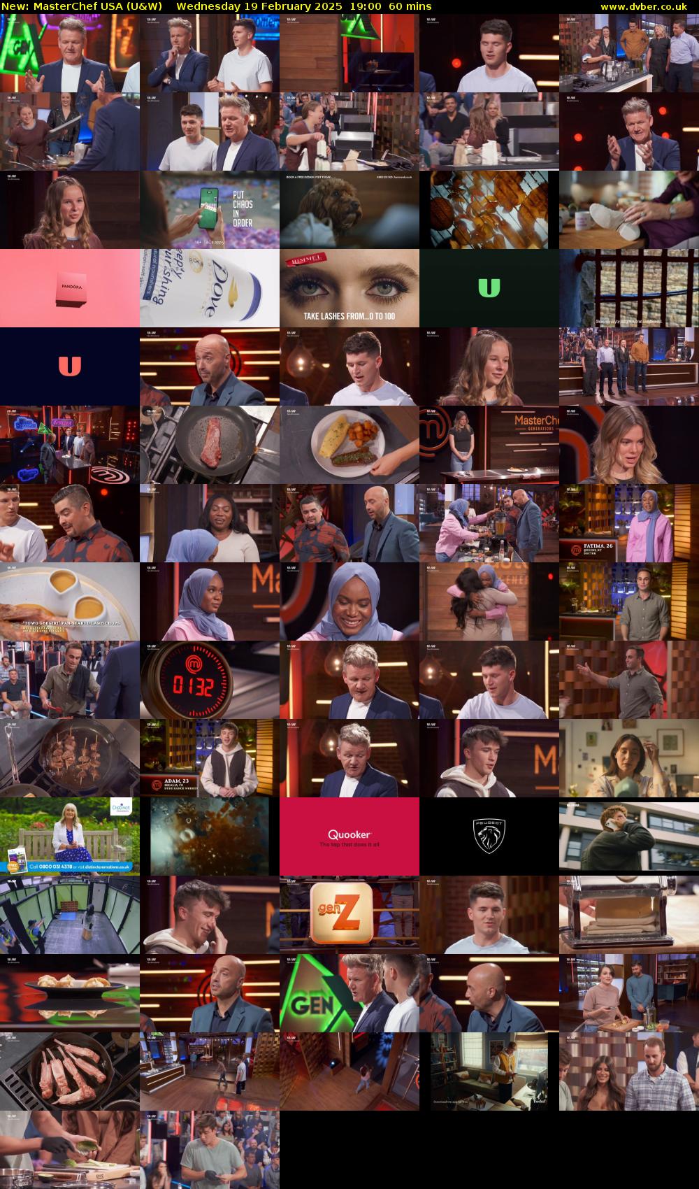 MasterChef USA (U&W) Wednesday 19 February 2025 19:00 - 20:00