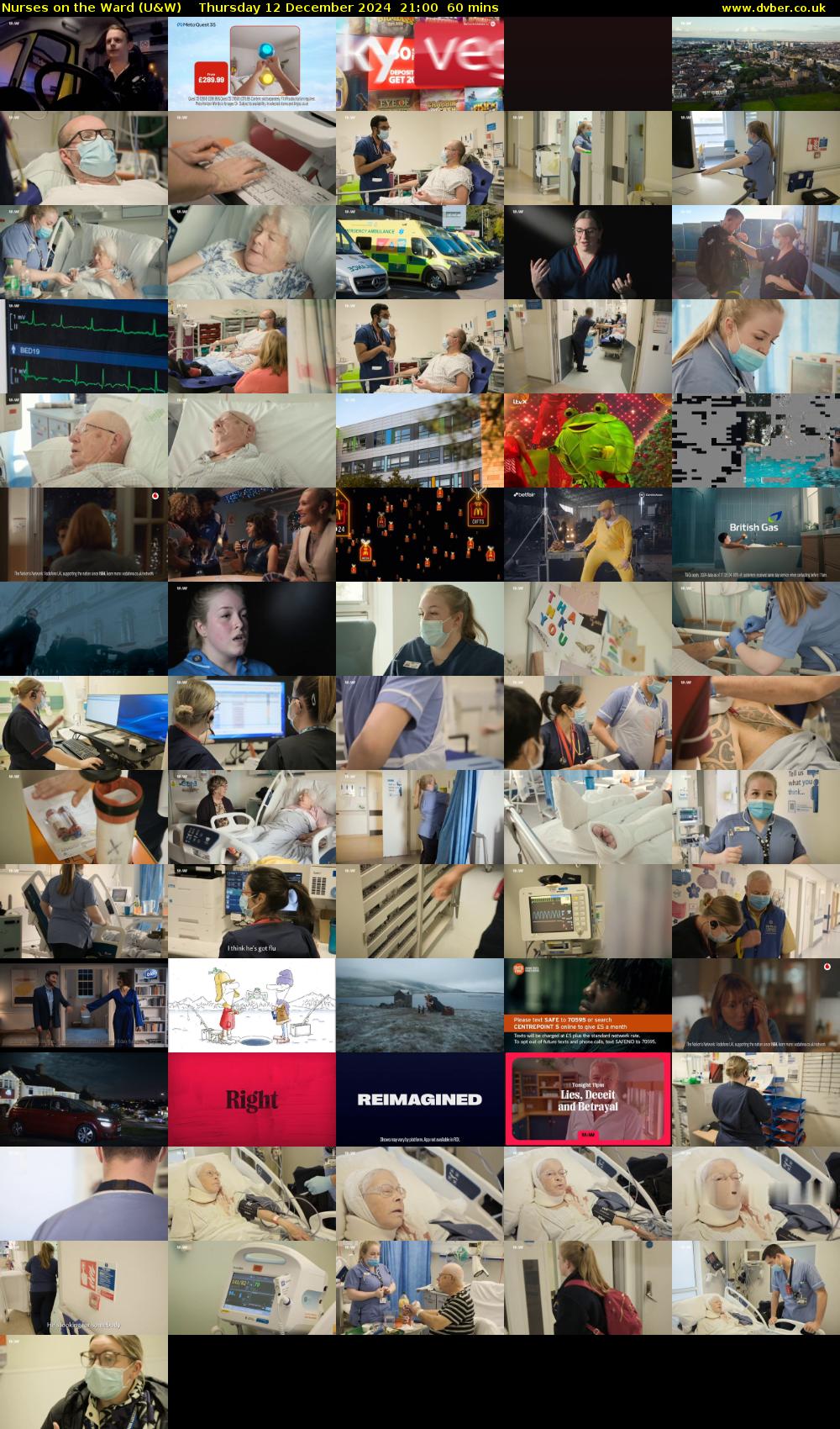 Nurses on the Ward (U&W) Thursday 12 December 2024 21:00 - 22:00