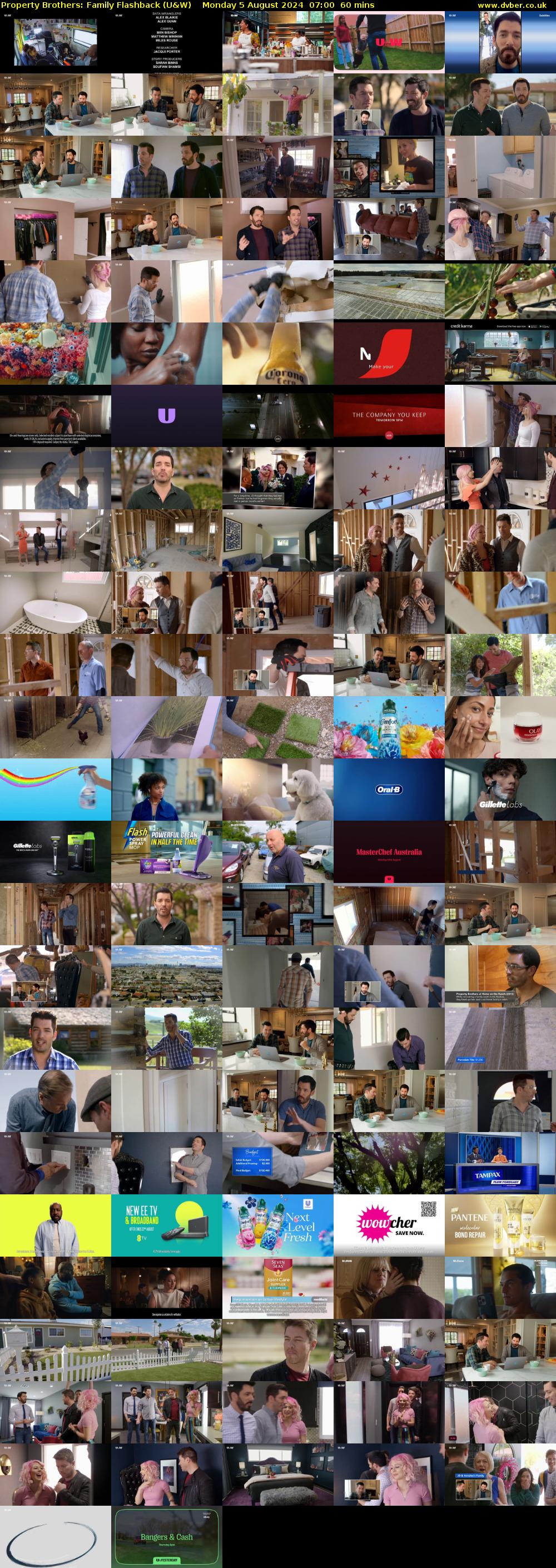 Property Brothers: Family Flashback (U&W) Monday 5 August 2024 07:00 - 08:00