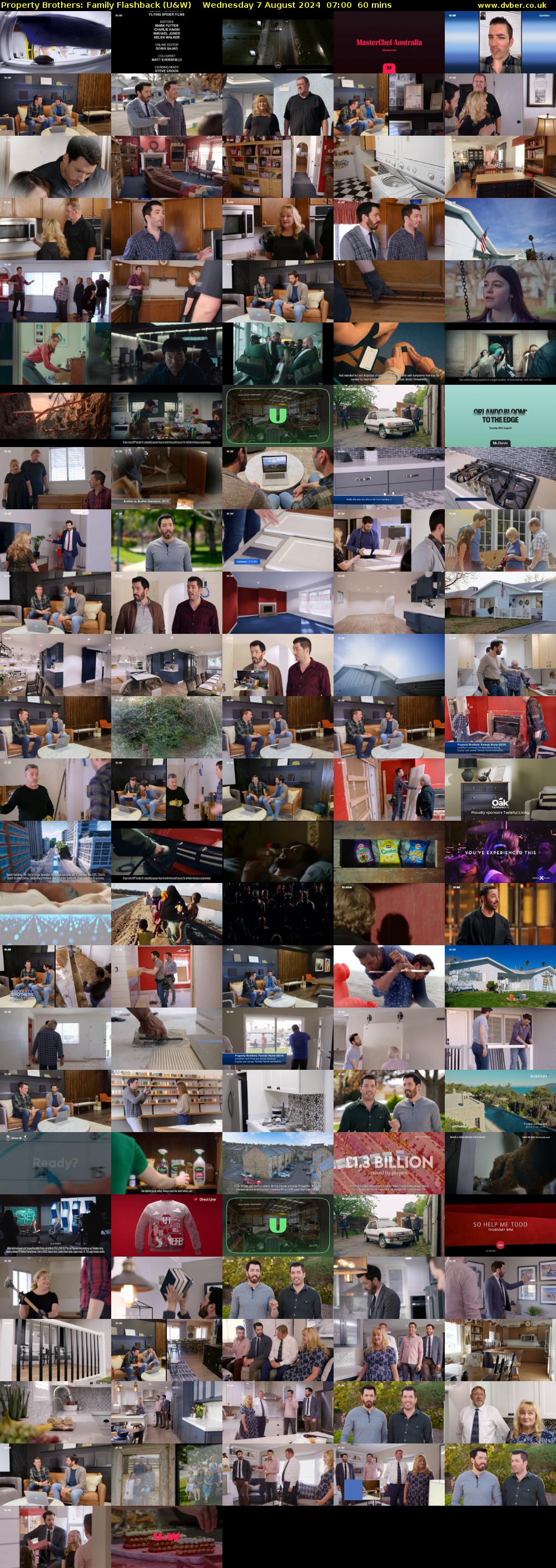 Property Brothers: Family Flashback (U&W) Wednesday 7 August 2024 07:00 - 08:00