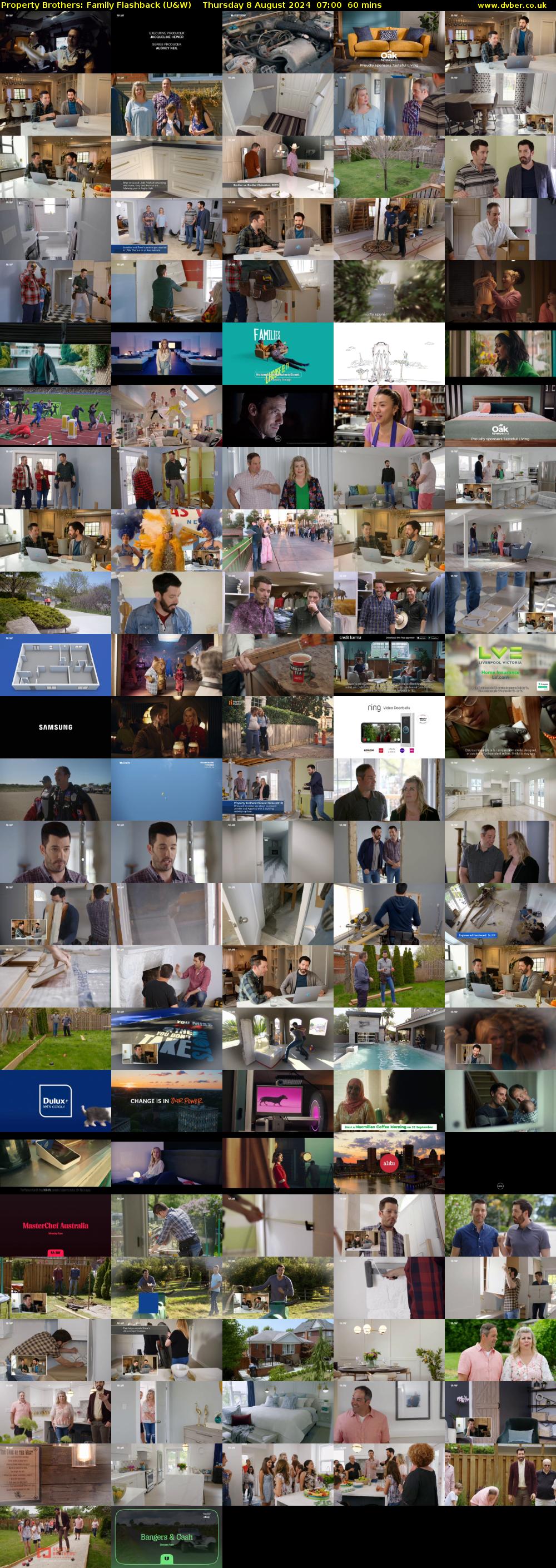 Property Brothers: Family Flashback (U&W) Thursday 8 August 2024 07:00 - 08:00