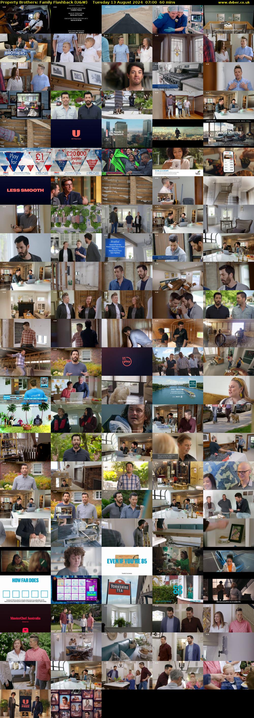 Property Brothers: Family Flashback (U&W) Tuesday 13 August 2024 07:00 - 08:00