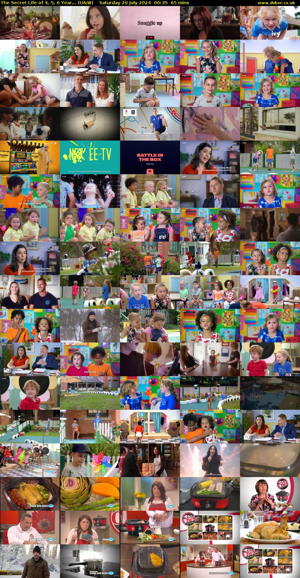 The Secret Life of 4, 5, 6 Year... (U&W) Saturday 20 July 2024 00:35 - 01:40