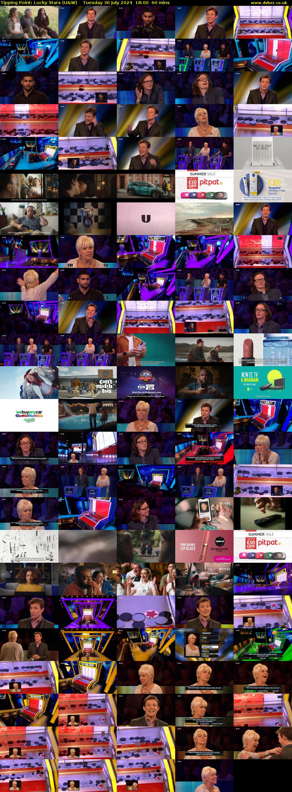 Tipping Point: Lucky Stars (U&W) Tuesday 30 July 2024 18:00 - 19:00
