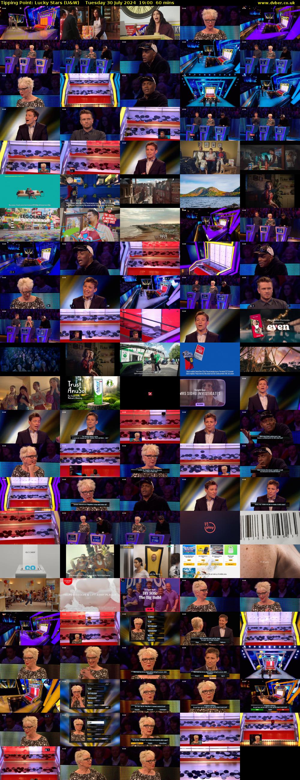 Tipping Point: Lucky Stars (U&W) Tuesday 30 July 2024 19:00 - 20:00