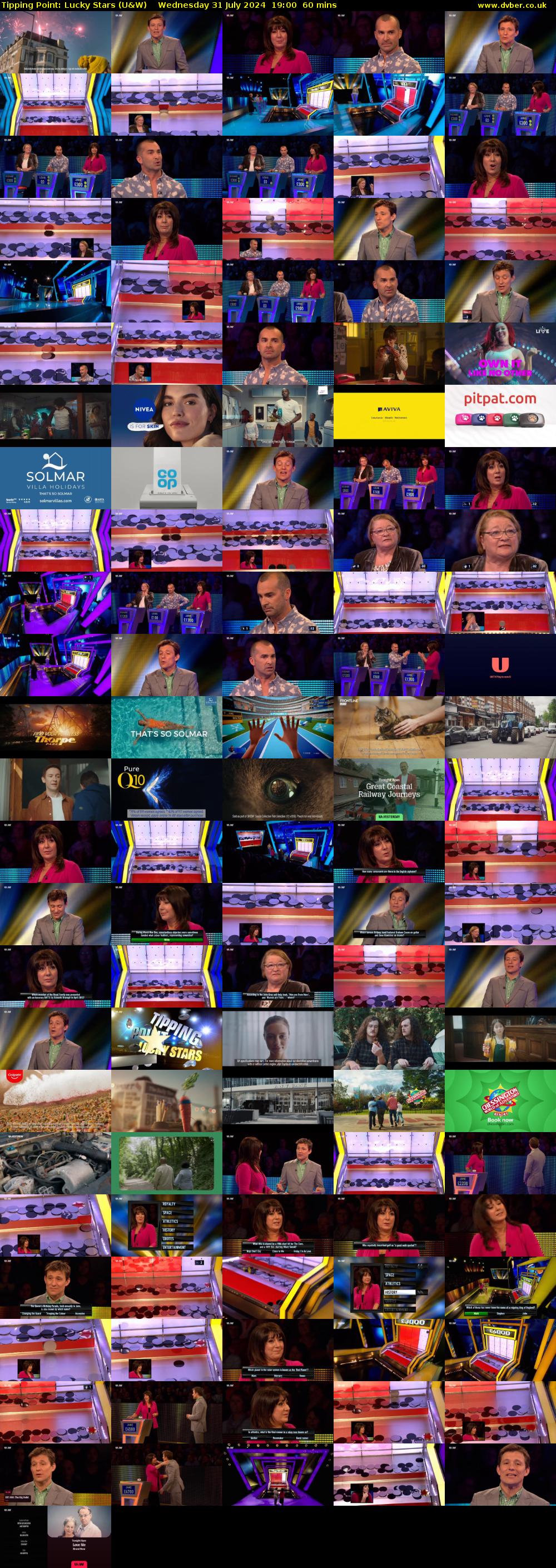 Tipping Point: Lucky Stars (U&W) Wednesday 31 July 2024 19:00 - 20:00