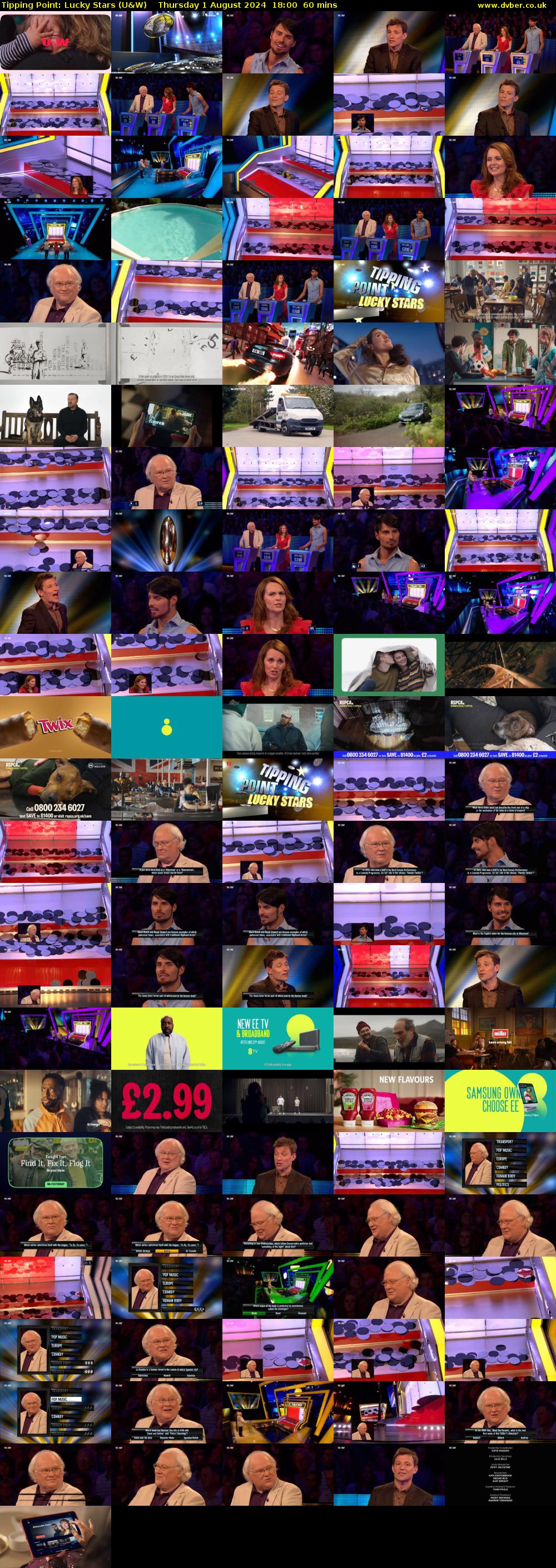 Tipping Point: Lucky Stars (U&W) Thursday 1 August 2024 18:00 - 19:00