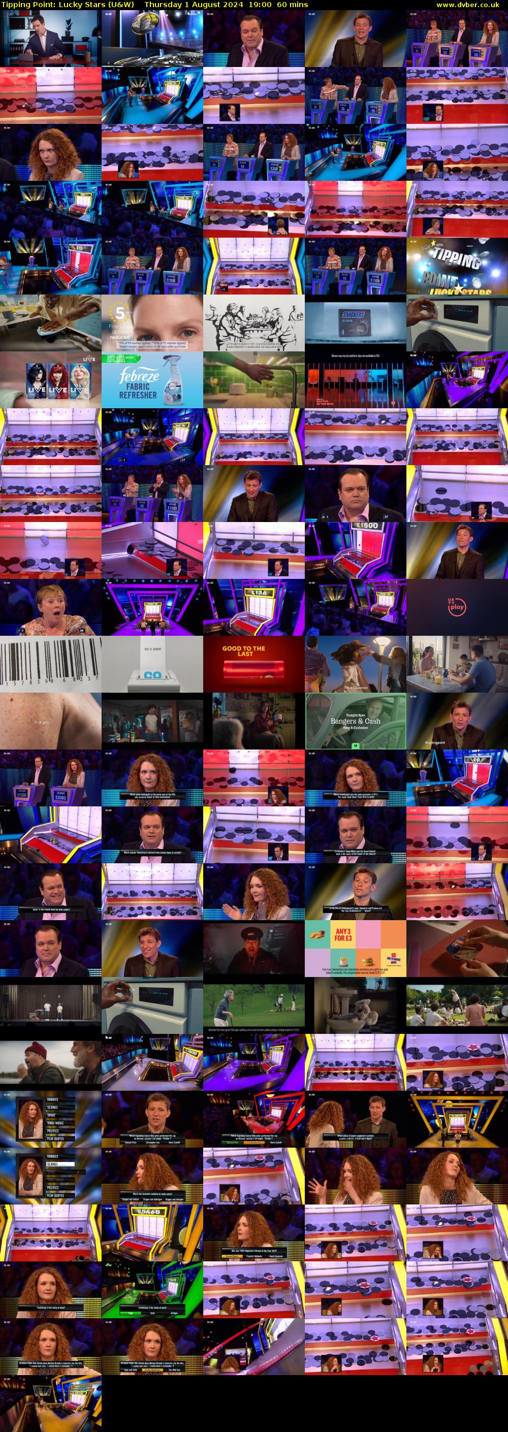 Tipping Point: Lucky Stars (U&W) Thursday 1 August 2024 19:00 - 20:00