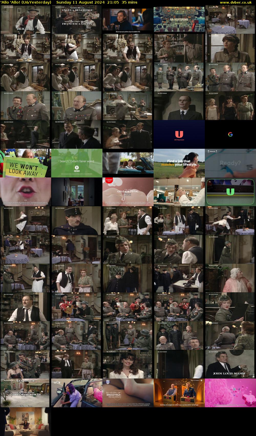 'Allo 'Allo! (U&Yesterday) Sunday 11 August 2024 21:05 - 21:40