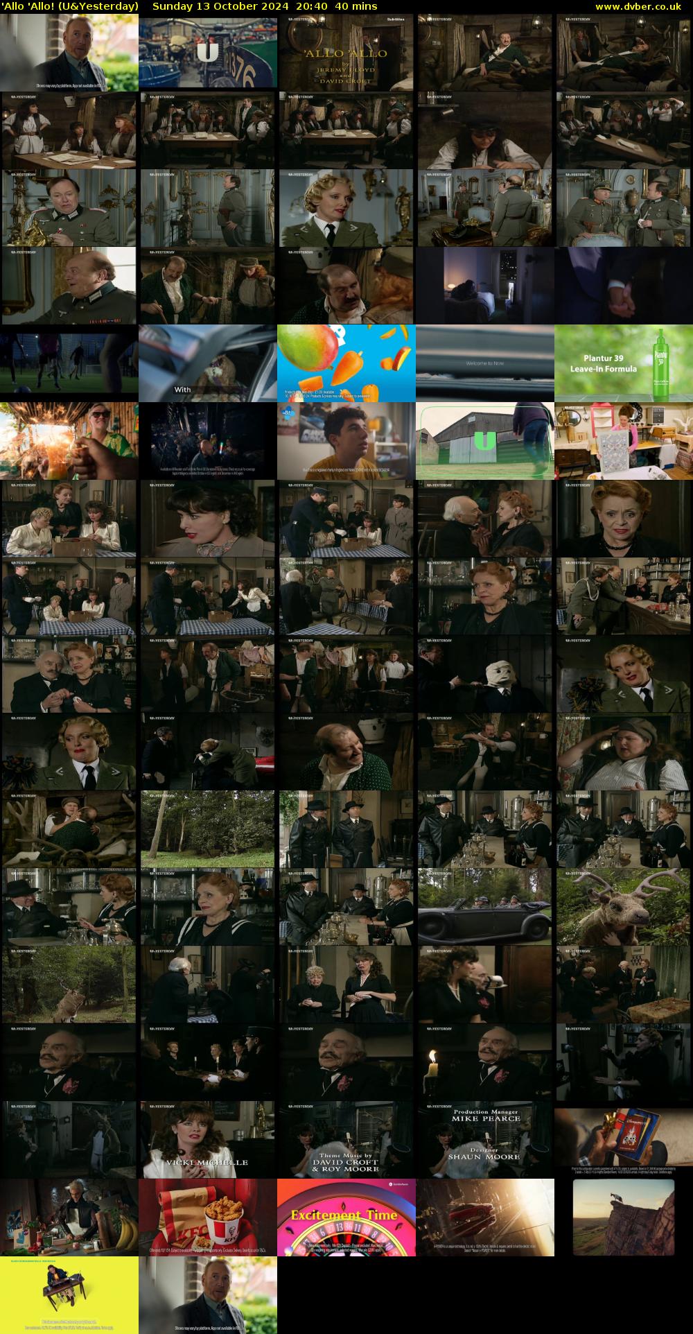 'Allo 'Allo! (U&Yesterday) Sunday 13 October 2024 20:40 - 21:20