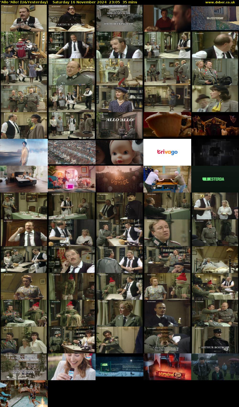 'Allo 'Allo! (U&Yesterday) Saturday 16 November 2024 23:05 - 23:40