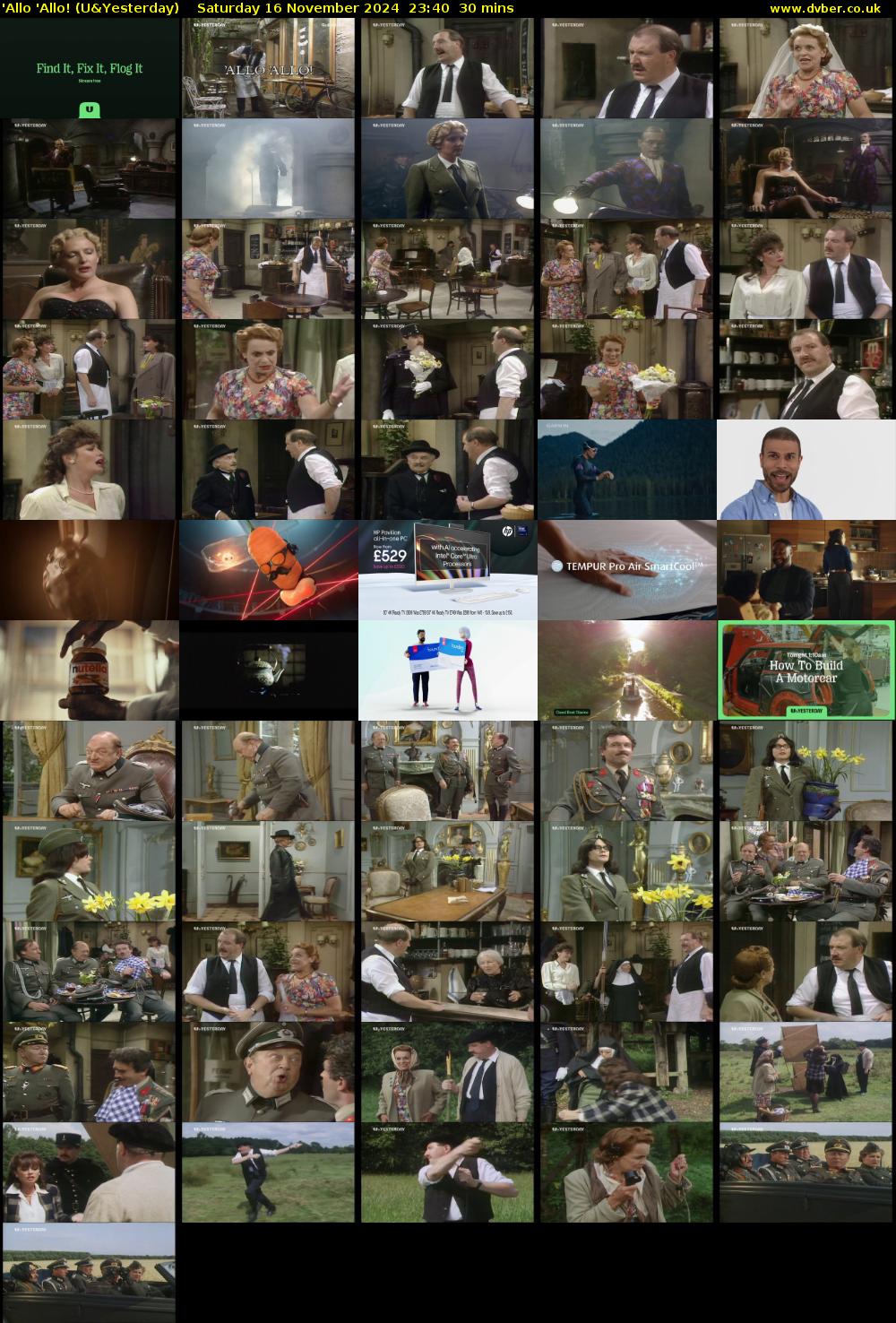 'Allo 'Allo! (U&Yesterday) Saturday 16 November 2024 23:40 - 00:10