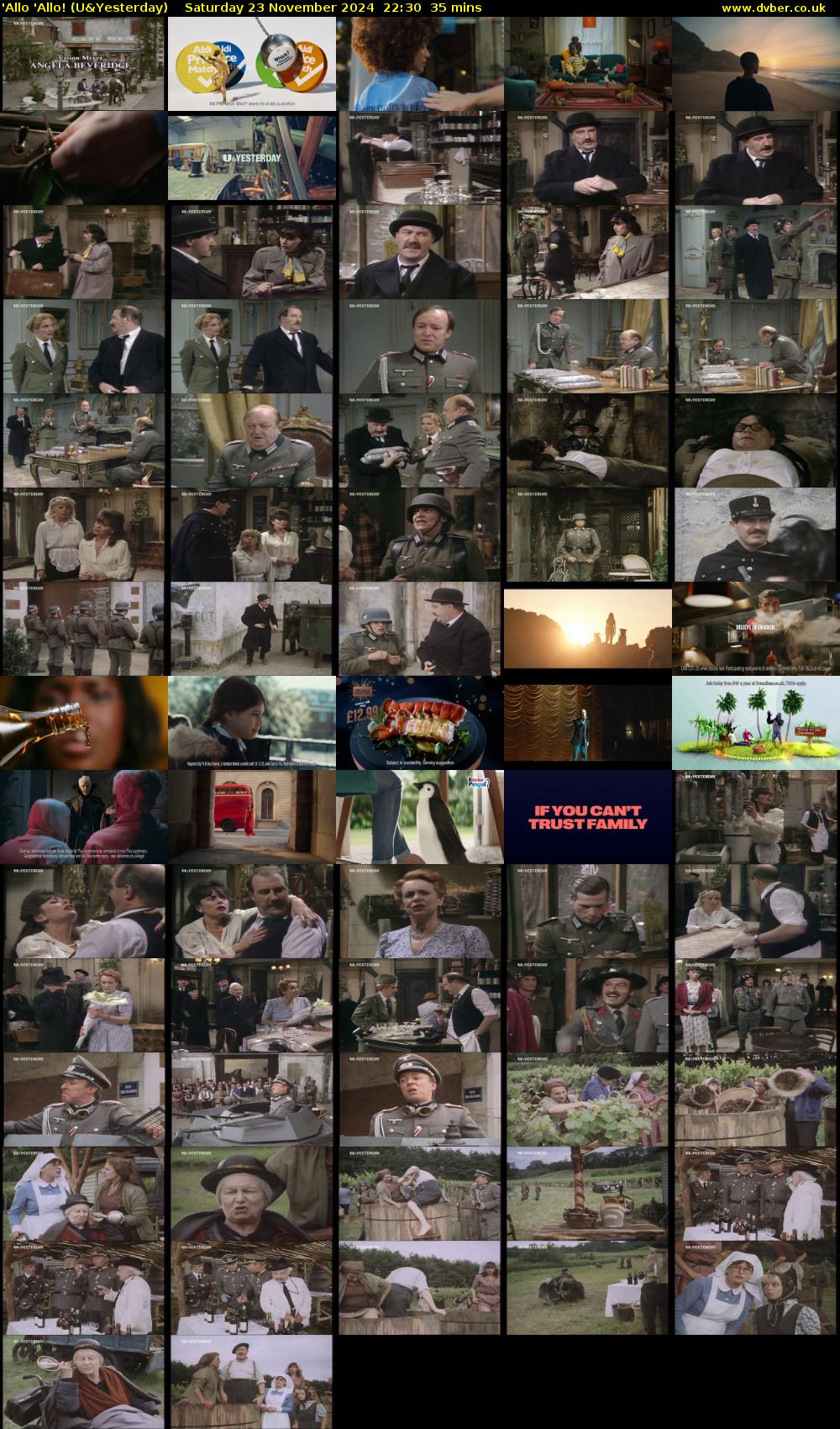 'Allo 'Allo! (U&Yesterday) Saturday 23 November 2024 22:30 - 23:05