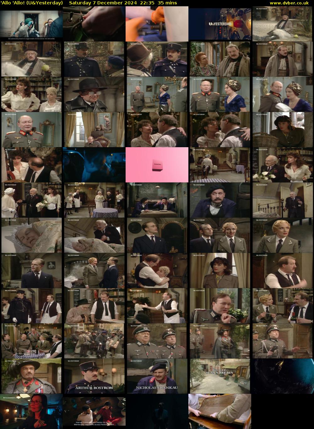 'Allo 'Allo! (U&Yesterday) Saturday 7 December 2024 22:35 - 23:10