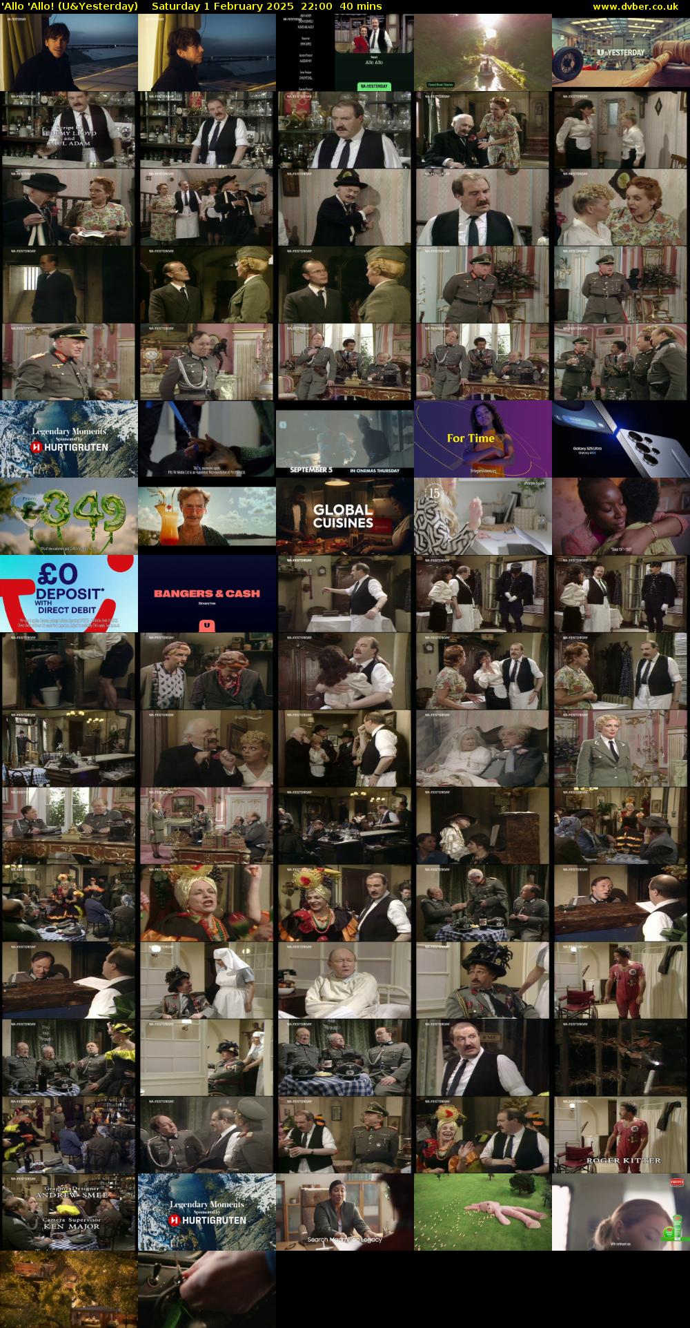 'Allo 'Allo! (U&Yesterday) Saturday 1 February 2025 22:00 - 22:40