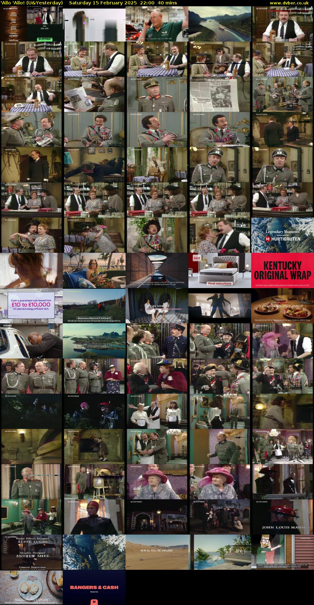 'Allo 'Allo! (U&Yesterday) Saturday 15 February 2025 22:00 - 22:40