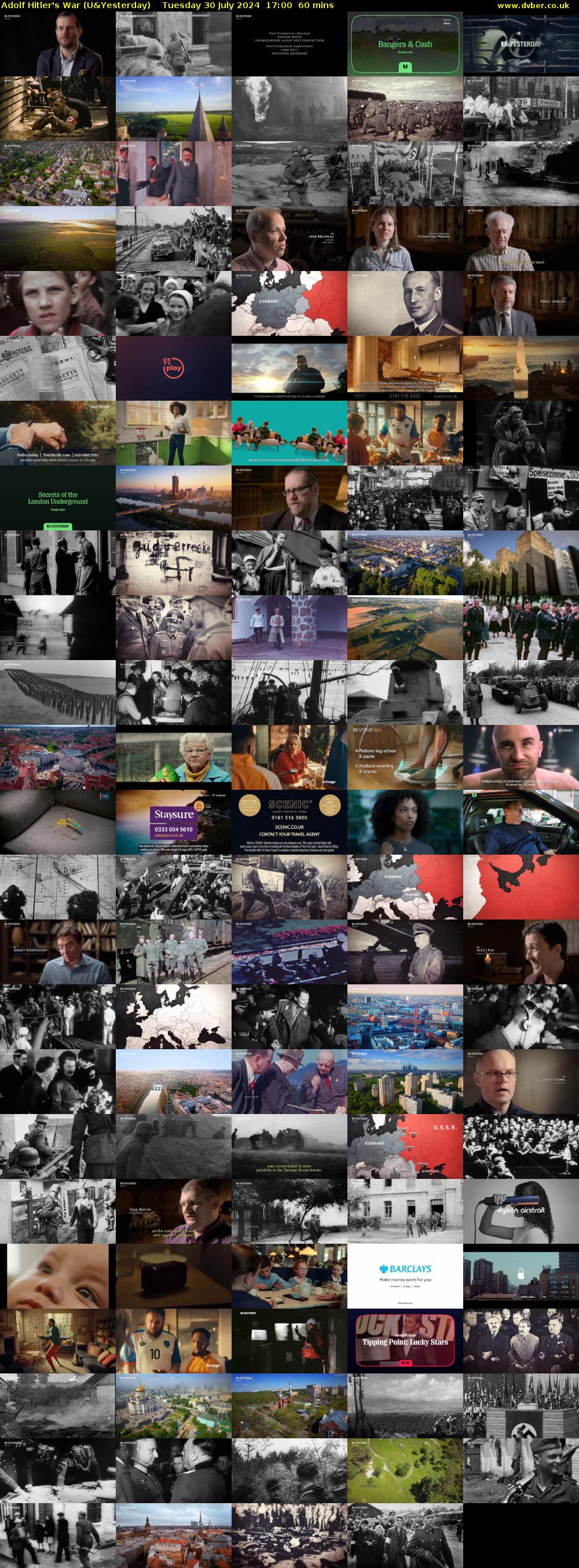 Adolf Hitler's War (U&Yesterday) Tuesday 30 July 2024 17:00 - 18:00