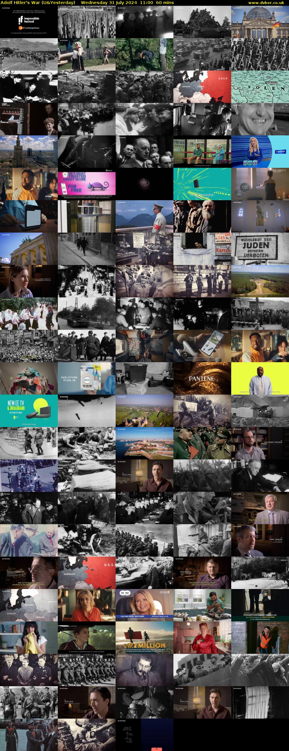 Adolf Hitler's War (U&Yesterday) Wednesday 31 July 2024 11:00 - 12:00