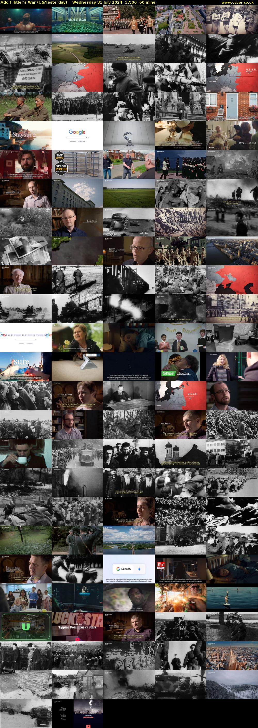Adolf Hitler's War (U&Yesterday) Wednesday 31 July 2024 17:00 - 18:00