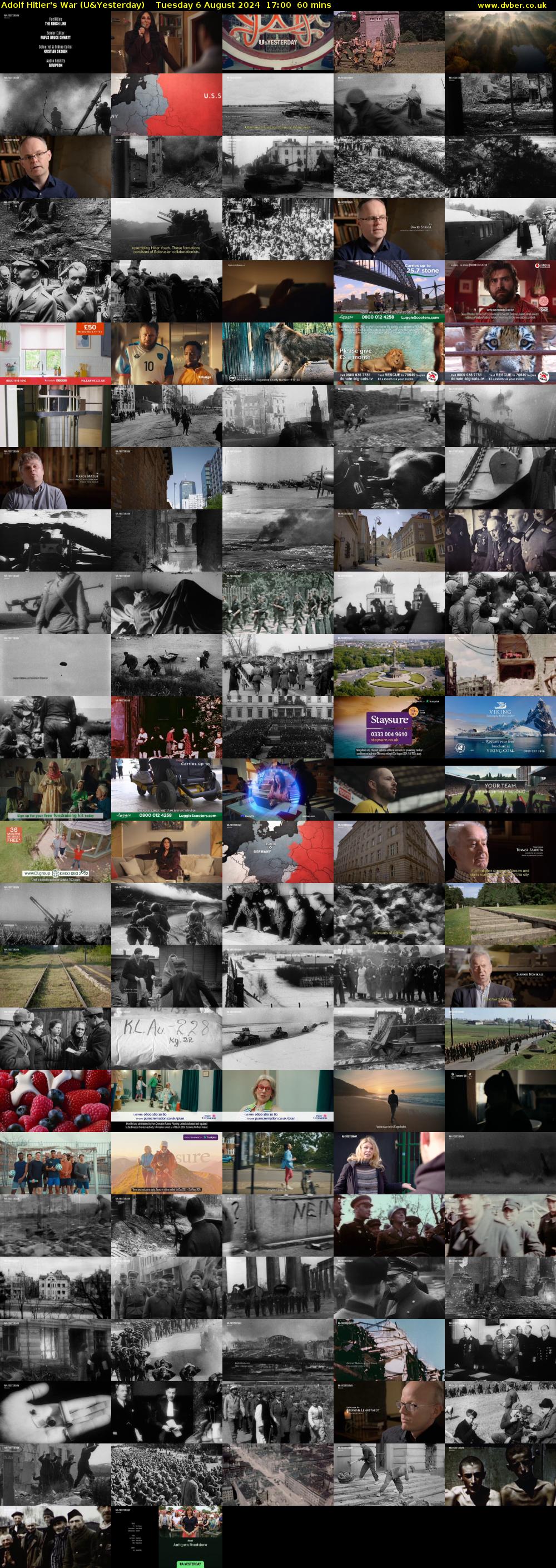 Adolf Hitler's War (U&Yesterday) Tuesday 6 August 2024 17:00 - 18:00