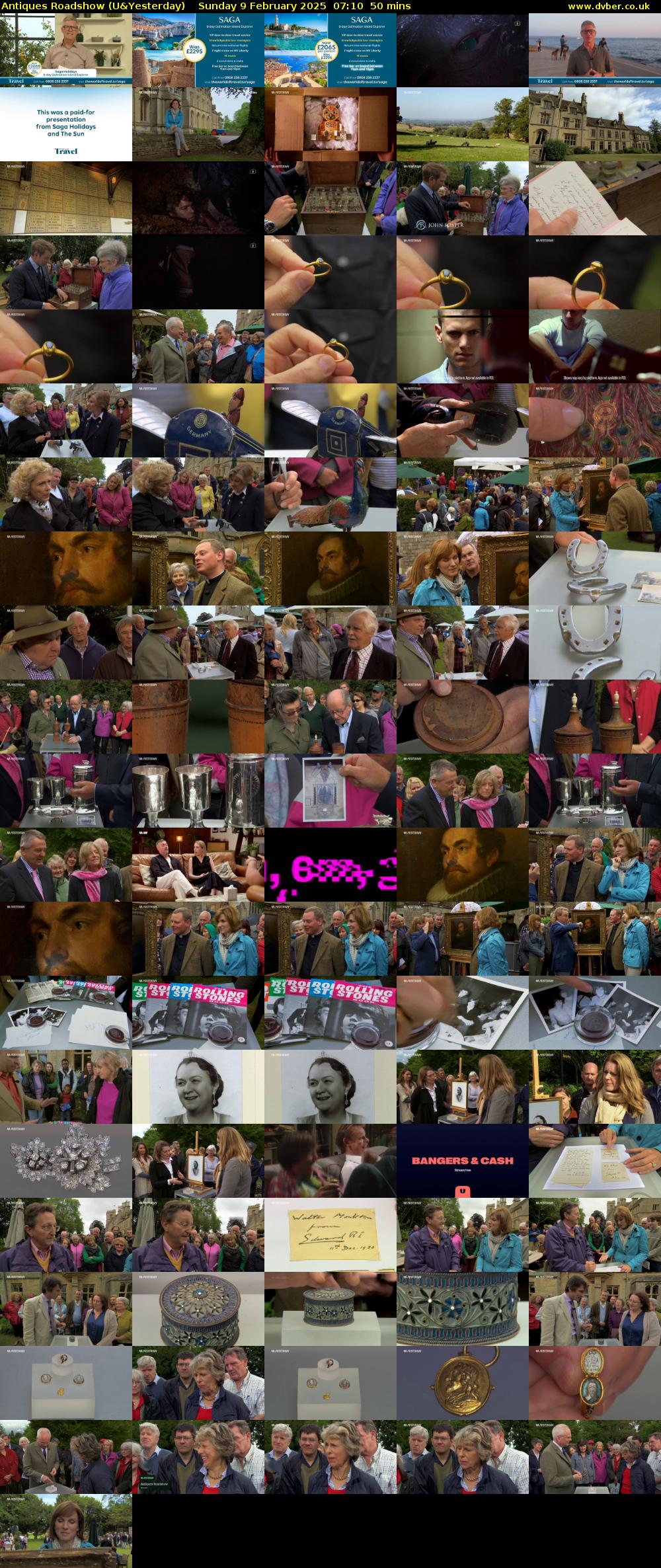 Antiques Roadshow (U&Yesterday) Sunday 9 February 2025 07:10 - 08:00