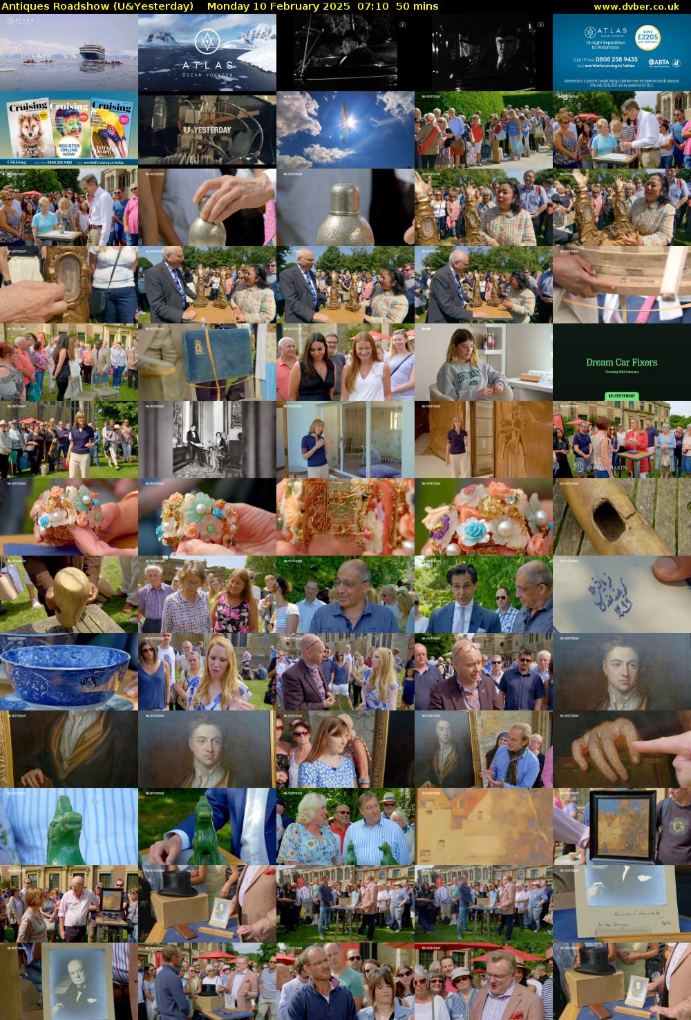 Antiques Roadshow (U&Yesterday) Monday 10 February 2025 07:10 - 08:00