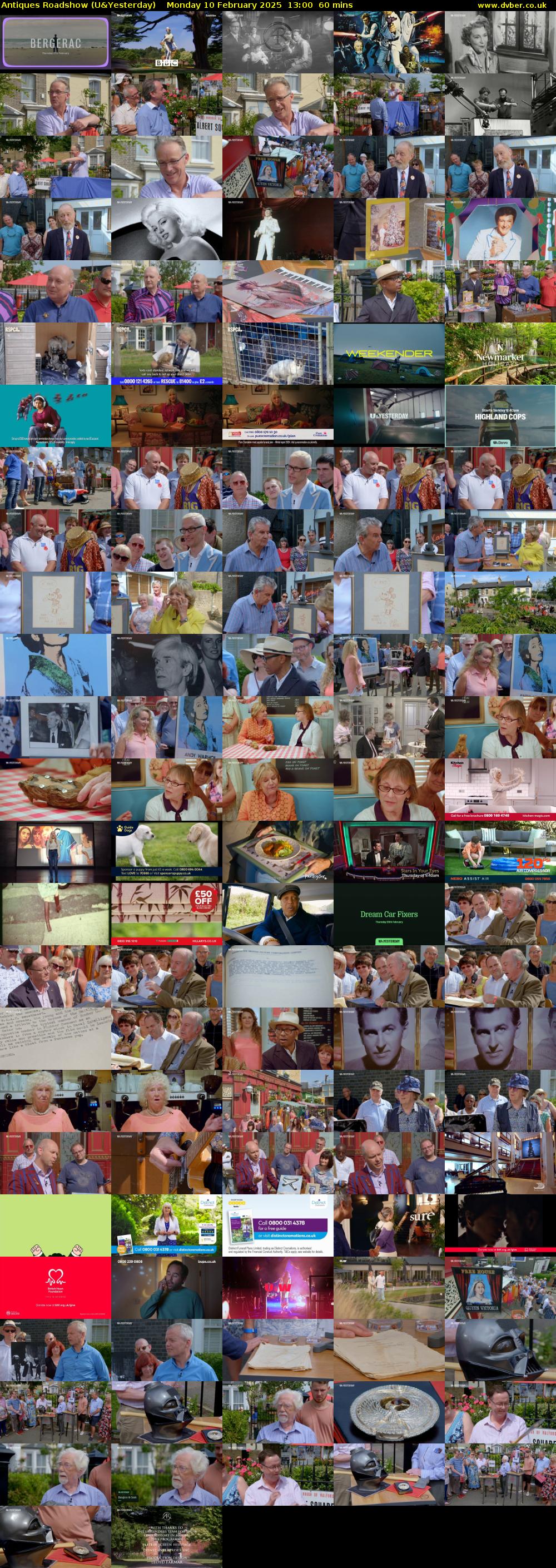 Antiques Roadshow (U&Yesterday) Monday 10 February 2025 13:00 - 14:00