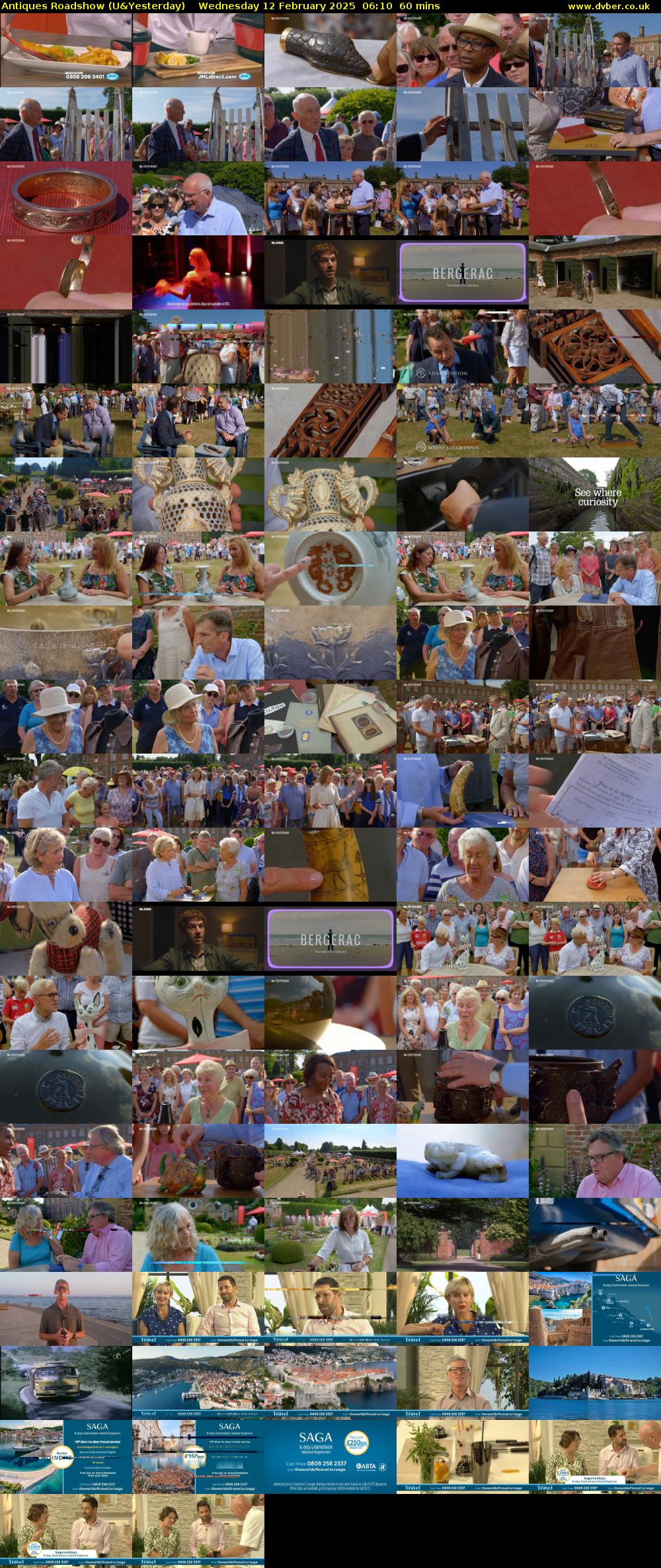Antiques Roadshow (U&Yesterday) Wednesday 12 February 2025 06:10 - 07:10