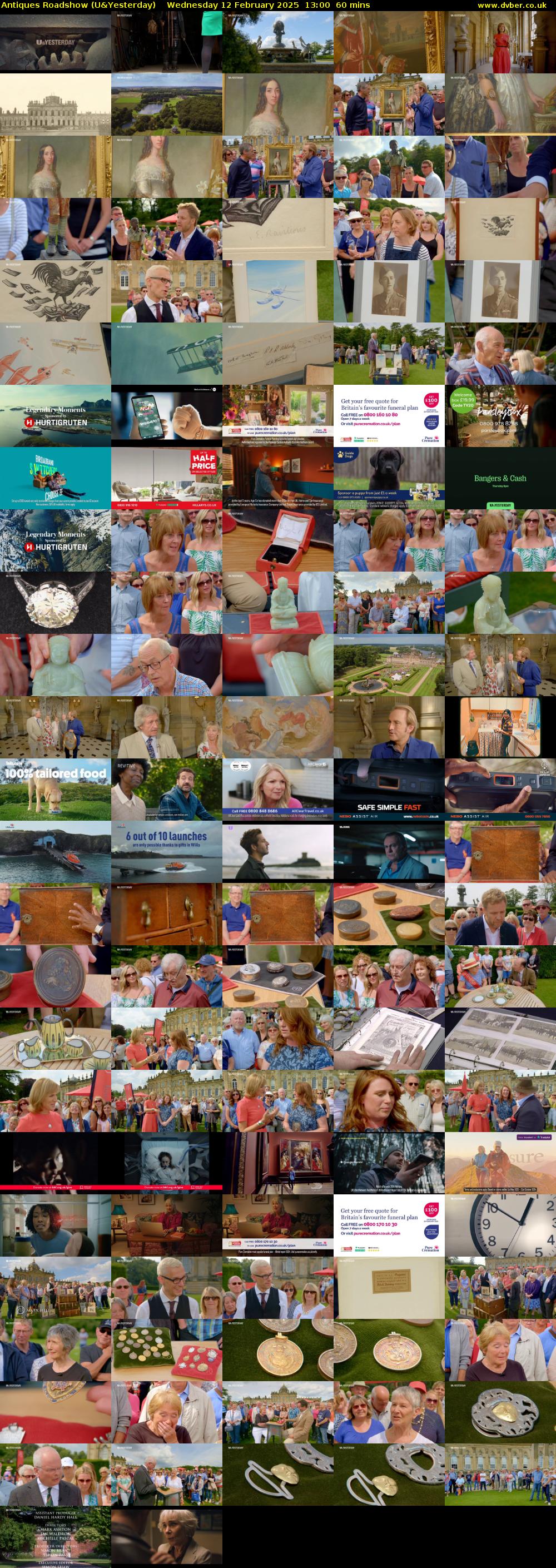 Antiques Roadshow (U&Yesterday) Wednesday 12 February 2025 13:00 - 14:00