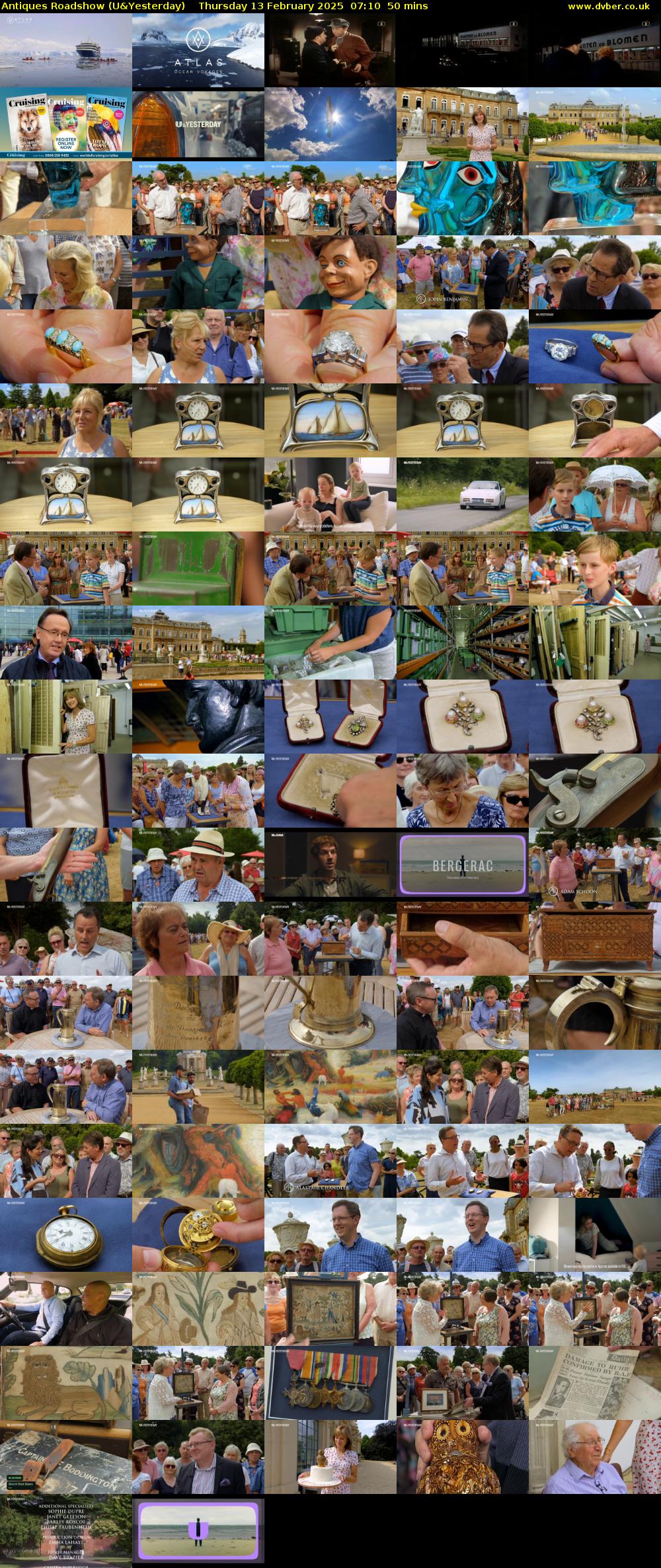 Antiques Roadshow (U&Yesterday) Thursday 13 February 2025 07:10 - 08:00