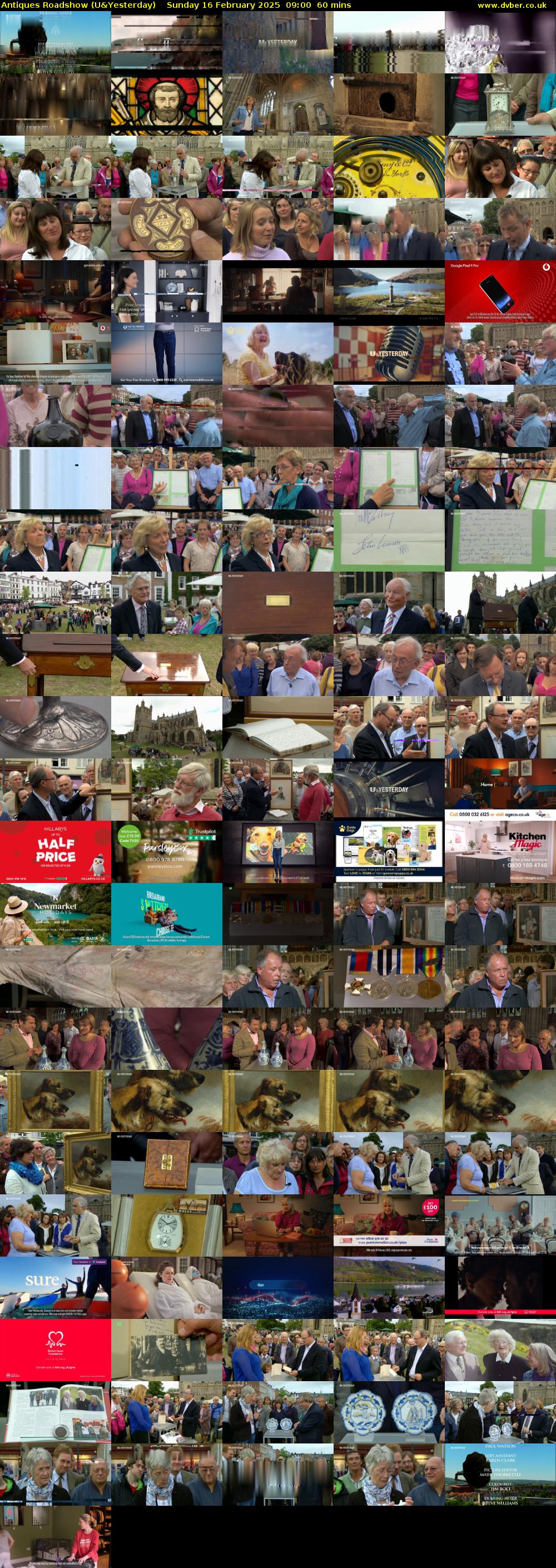 Antiques Roadshow (U&Yesterday) Sunday 16 February 2025 09:00 - 10:00