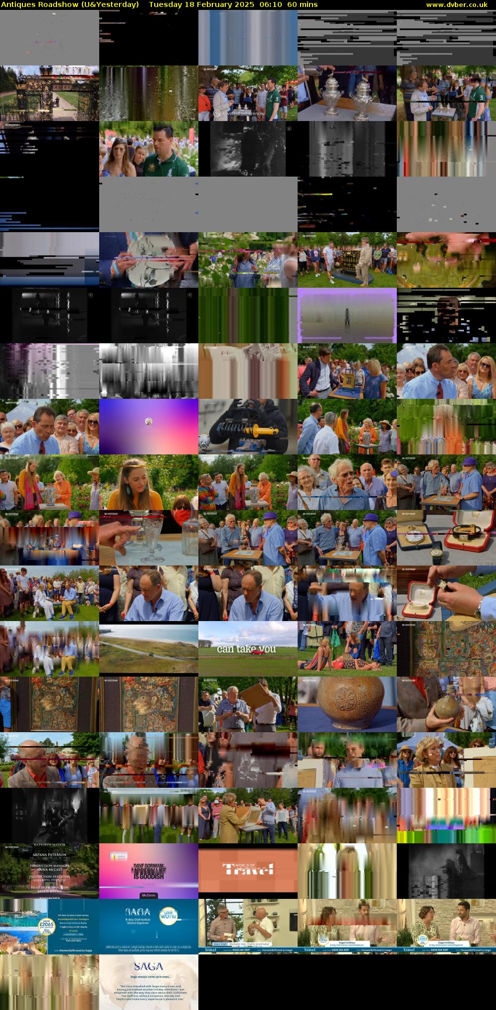 Antiques Roadshow (U&Yesterday) Tuesday 18 February 2025 06:10 - 07:10