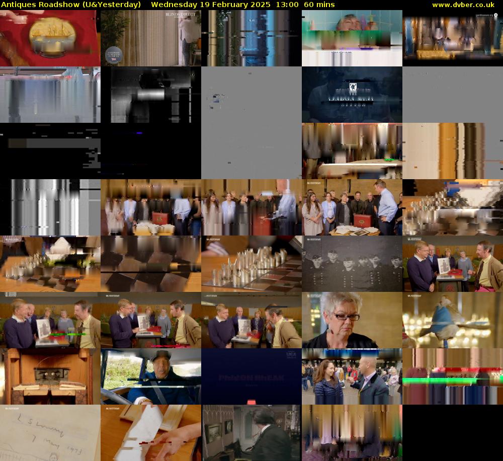 Antiques Roadshow (U&Yesterday) Wednesday 19 February 2025 13:00 - 14:00
