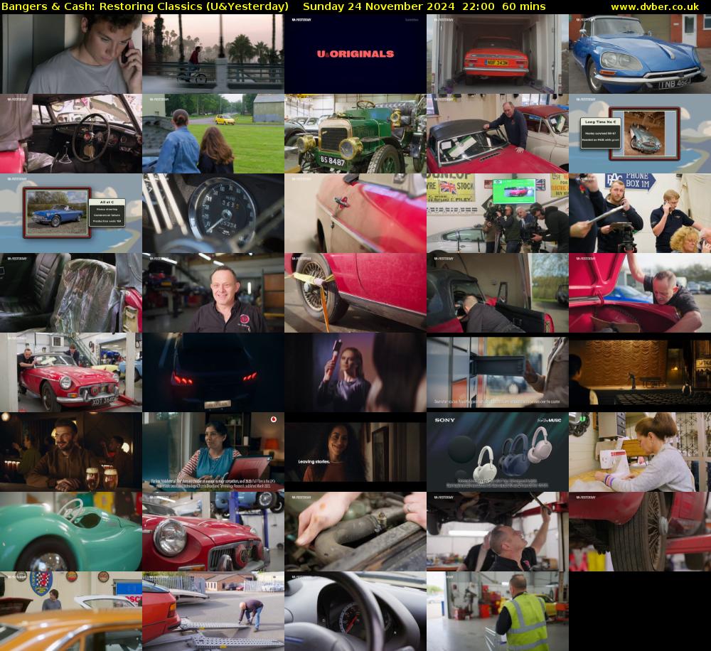 Bangers & Cash: Restoring Classics (U&Yesterday) Sunday 24 November 2024 22:00 - 23:00