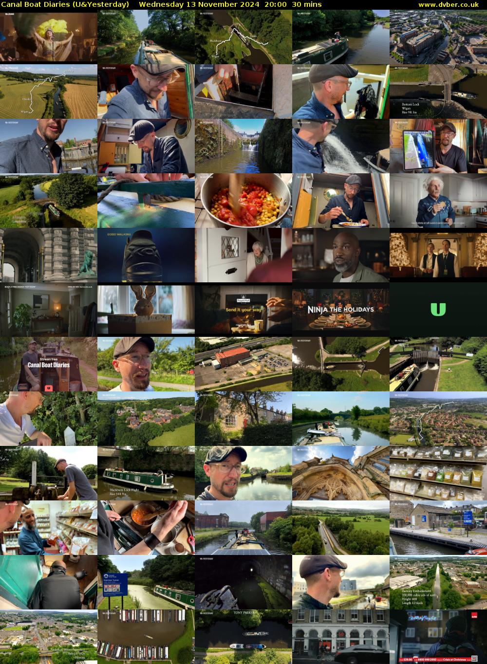 Canal Boat Diaries (U&Yesterday) Wednesday 13 November 2024 20:00 - 20:30