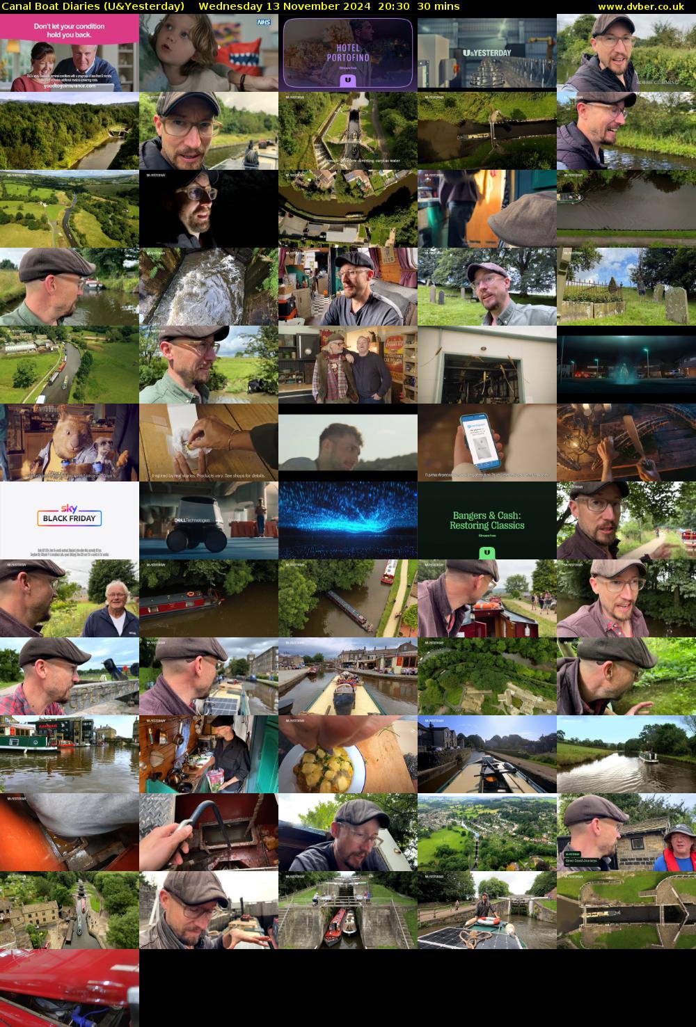 Canal Boat Diaries (U&Yesterday) Wednesday 13 November 2024 20:30 - 21:00