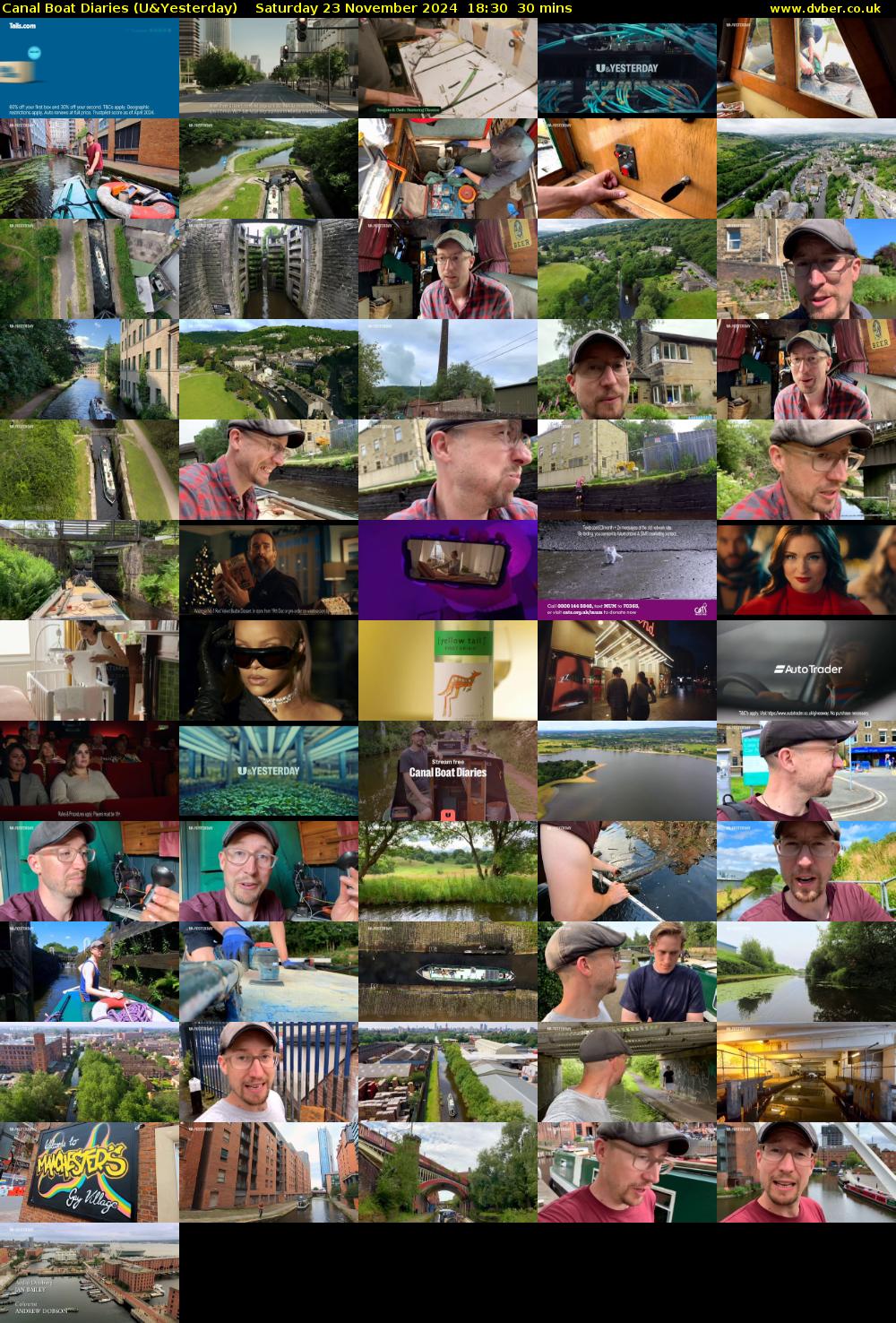 Canal Boat Diaries (U&Yesterday) Saturday 23 November 2024 18:30 - 19:00