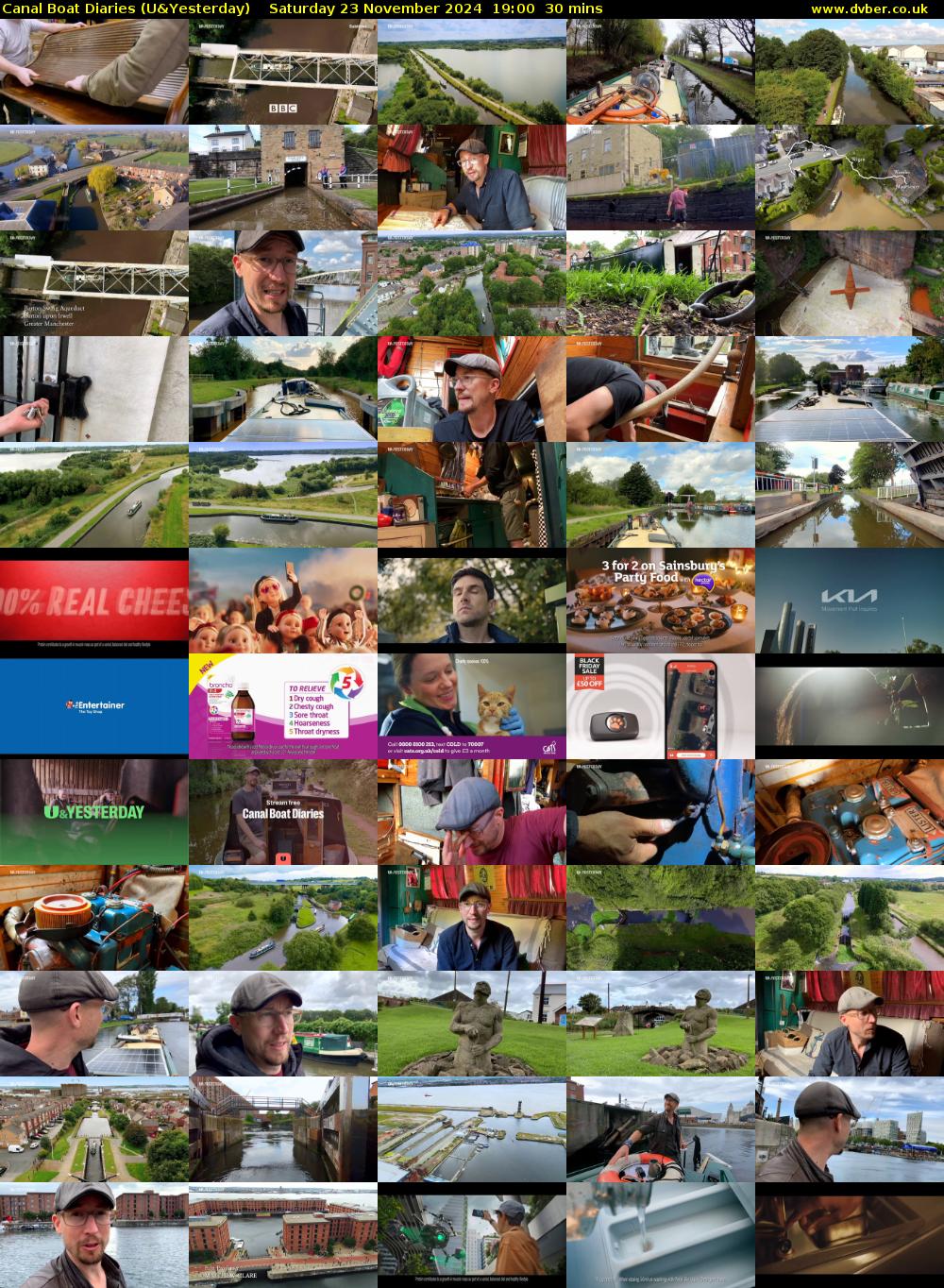 Canal Boat Diaries (U&Yesterday) Saturday 23 November 2024 19:00 - 19:30