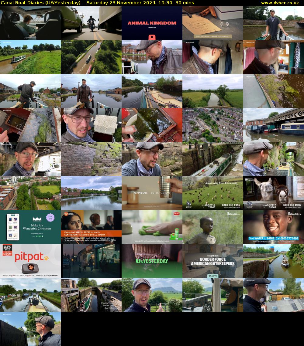 Canal Boat Diaries (U&Yesterday) Saturday 23 November 2024 19:30 - 20:00