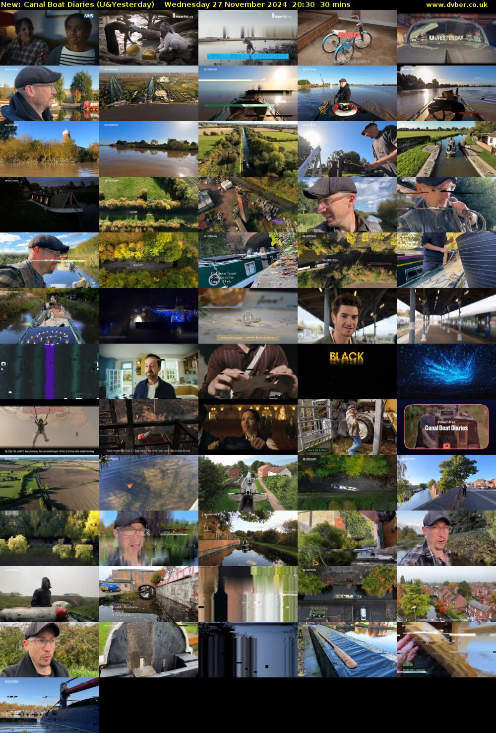 Canal Boat Diaries (U&Yesterday) Wednesday 27 November 2024 20:30 - 21:00