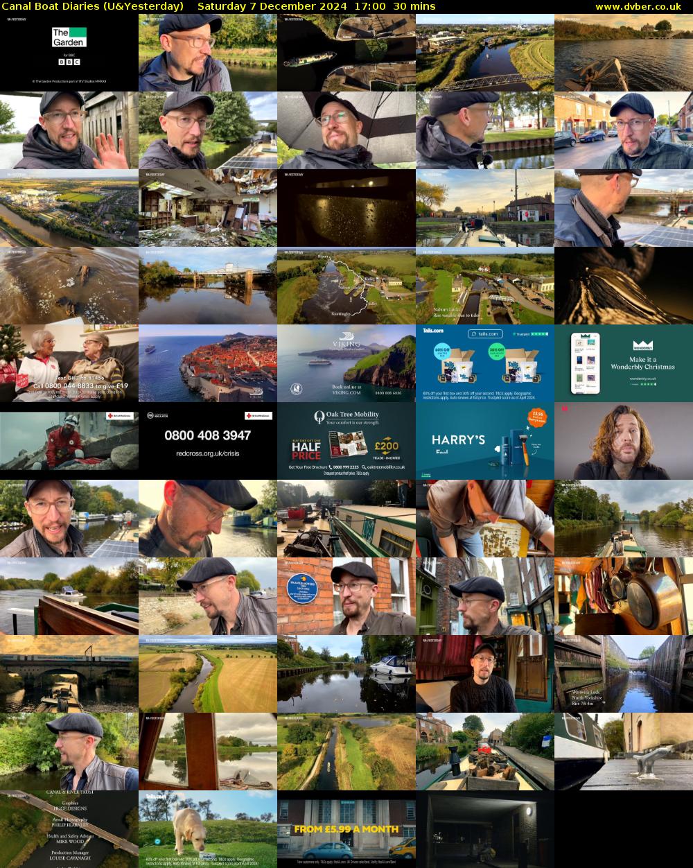 Canal Boat Diaries (U&Yesterday) Saturday 7 December 2024 17:00 - 17:30