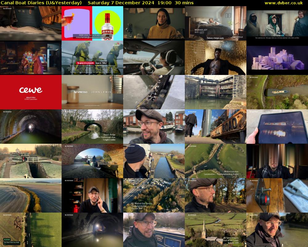 Canal Boat Diaries (U&Yesterday) Saturday 7 December 2024 19:00 - 19:30