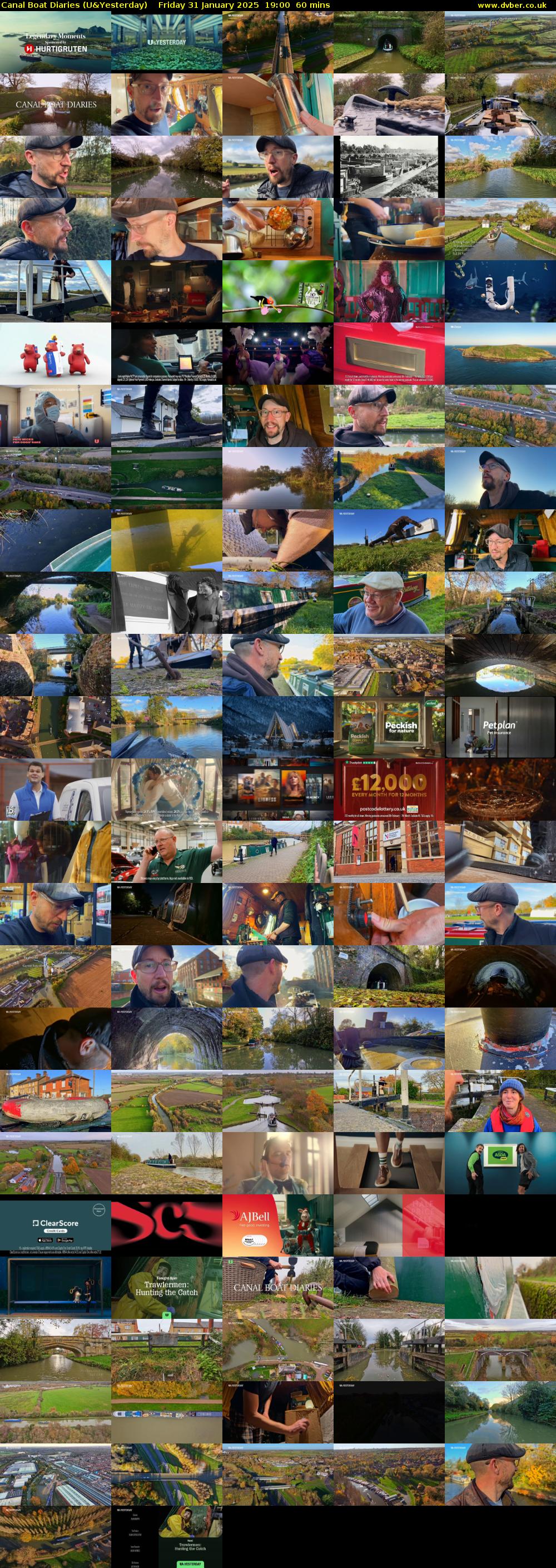 Canal Boat Diaries (U&Yesterday) Friday 31 January 2025 19:00 - 20:00