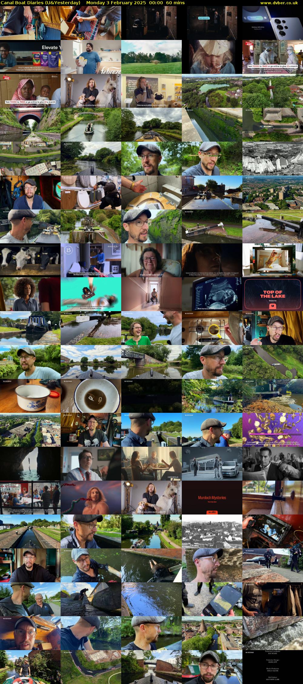 Canal Boat Diaries (U&Yesterday) Monday 3 February 2025 00:00 - 01:00