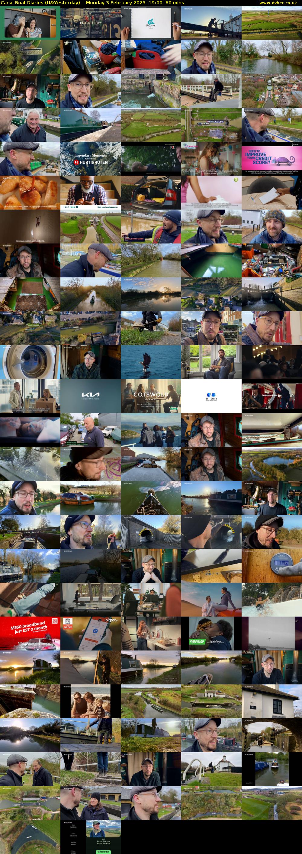 Canal Boat Diaries (U&Yesterday) Monday 3 February 2025 19:00 - 20:00
