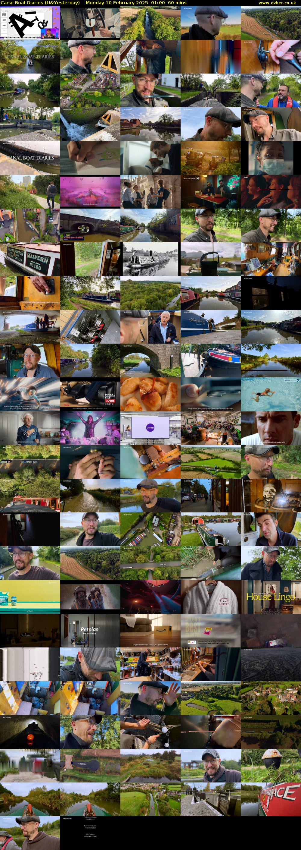 Canal Boat Diaries (U&Yesterday) Monday 10 February 2025 01:00 - 02:00
