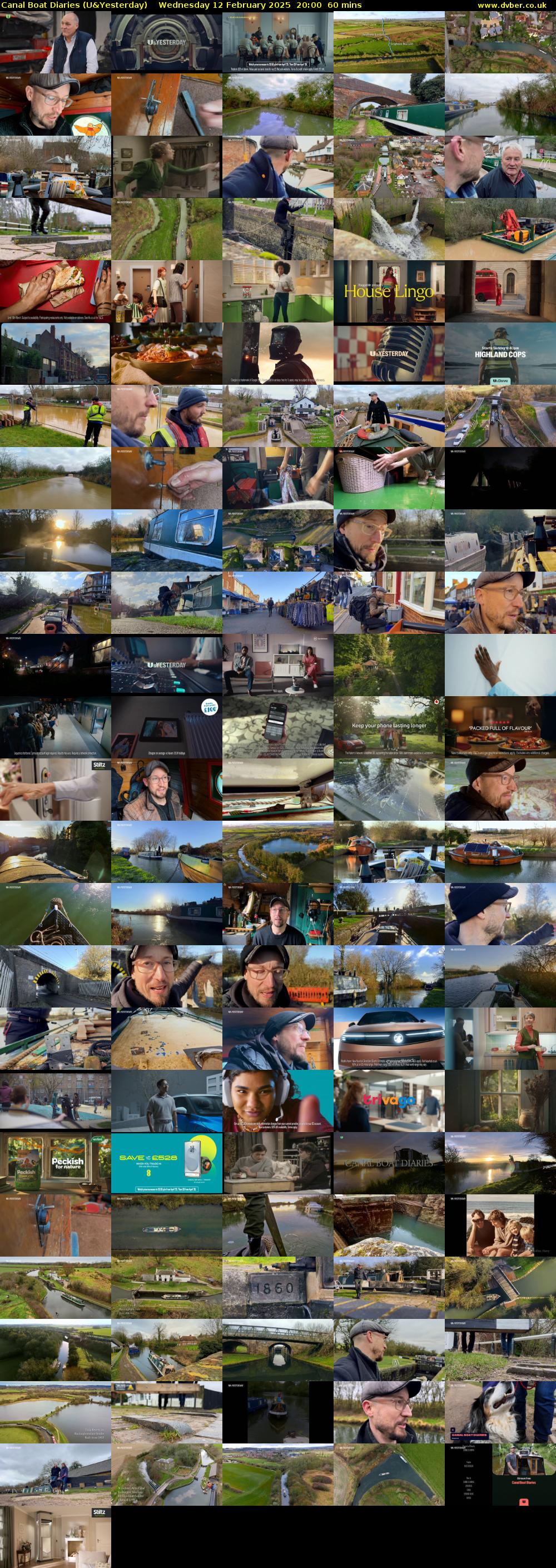 Canal Boat Diaries (U&Yesterday) Wednesday 12 February 2025 20:00 - 21:00