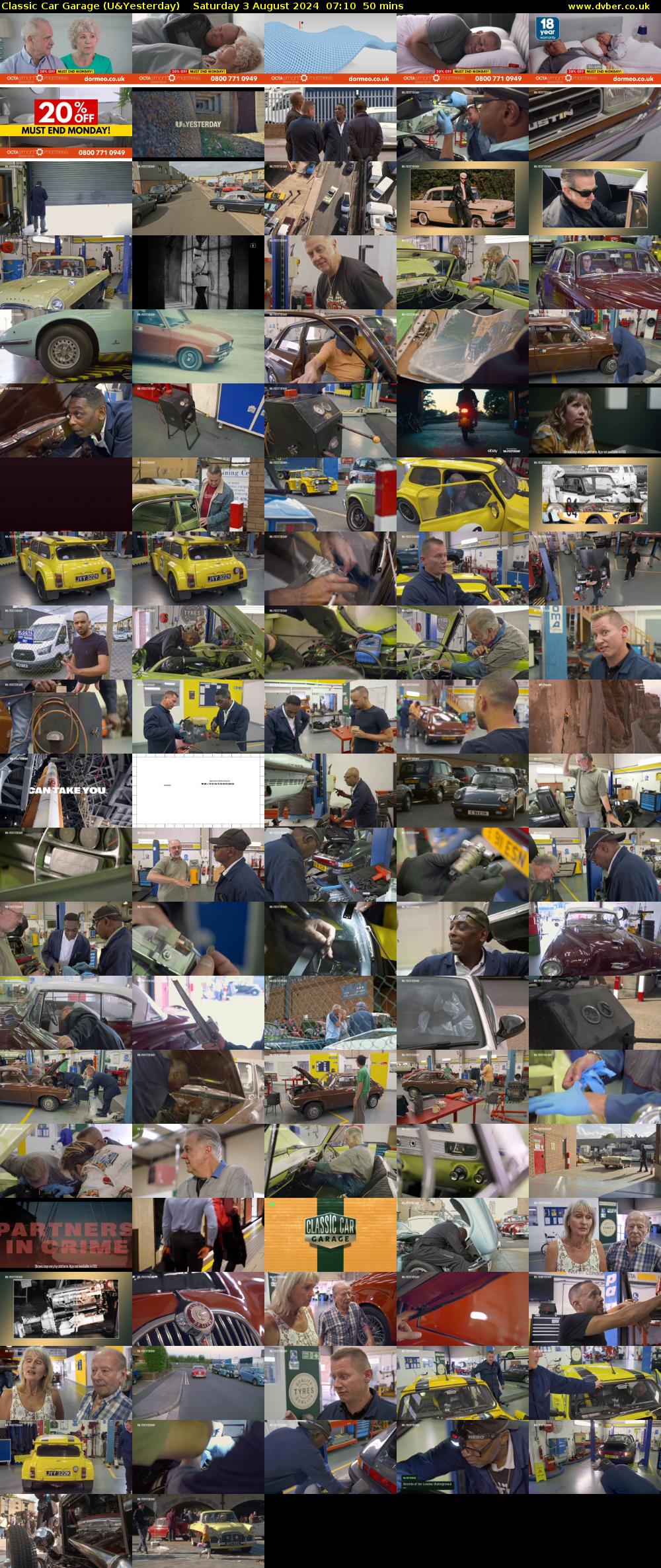 Classic Car Garage (U&Yesterday) Saturday 3 August 2024 07:10 - 08:00